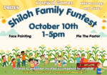 Shiloh Family Funfest event flyer. Full event details are provided below.