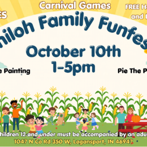 Shiloh Family Funfest event flyer. Full event details are provided below.